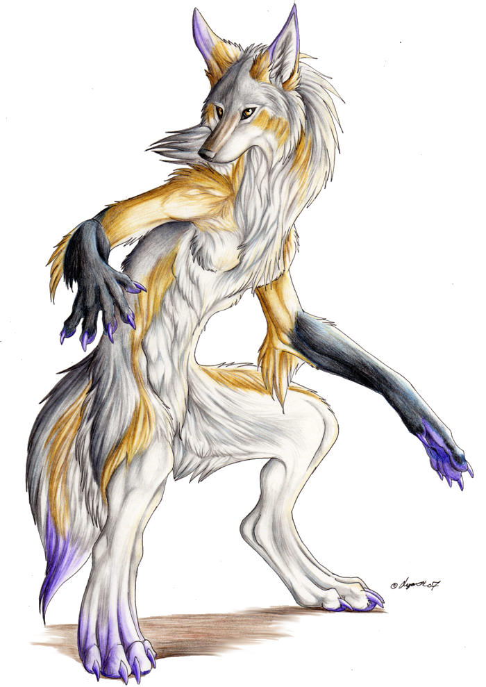 2007 canine chest_tuft female handpaw karzrave lyanti nude paws semi-anthro solo unusual_coloring were