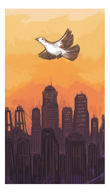 avian bird cheng_and_eng cityscape flying solo