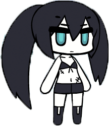 artist_request black_hair black_rock_shooter_(character) chibi female girl lowres twintails