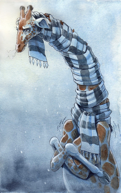 cold giraffe glagla hibbary scarf solo spots trembling winter