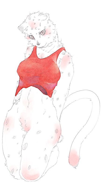 bottomless cheetah feline female sindoll solo