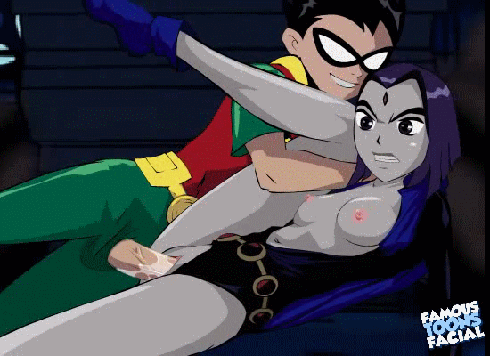animated dc famous-toons-facial raven robin teen_titans