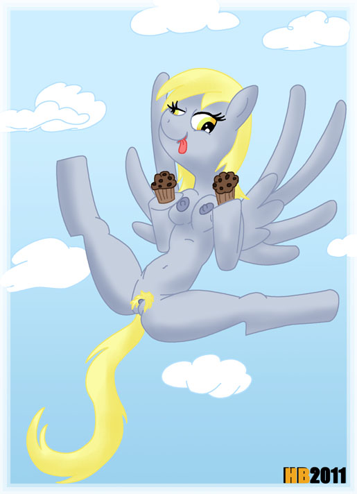 anthro anthrofied breasts butt cupcake derpy_hooves_(mlp) equine female food friendship_is_magic hair hentai_boy horse looking_at_viewer mammal muffin my_little_pony nipples pegasus pony presenting pubes pubic_hair pussy solo what wings