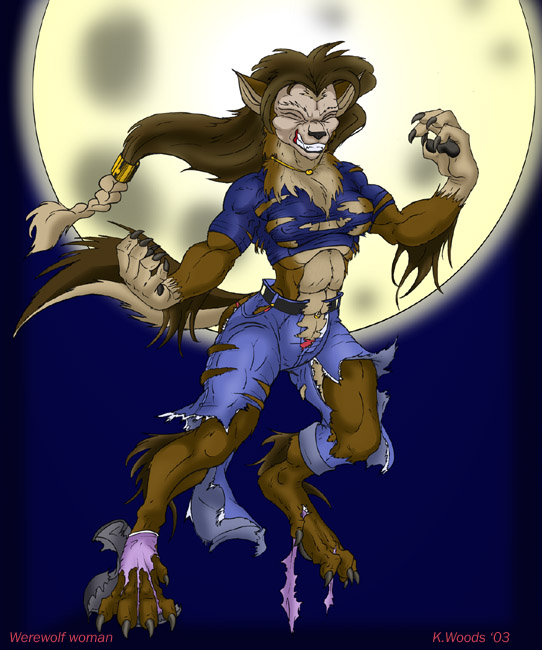 belt black-rat breasts canine claws clothing college ears eyes_closed female full_moon keanon_woods mammal moon nose pants paws rip shirt shoes socks tail teeth torn_clothing transformation were werewolf wolf