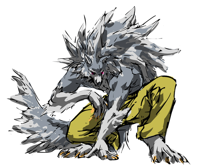 canine jon_talbain lycanthrope male solo uchida_shuusann uchider video_games werewolf wolf