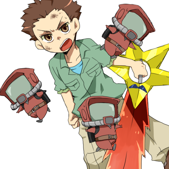 boy digimon digimon_xros_wars monitormon tsurugi_zenjirou