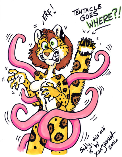 2006 claws feline female funny humour jaguar surprised tentacles xianjaguar