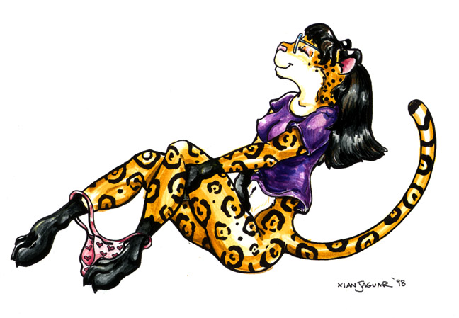 1998 bottomless female glasses jaguar masturbation panties self_portrait shirt solo underwear undressing xianjaguar