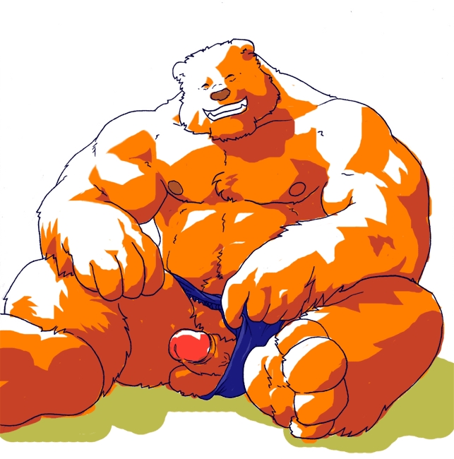 barazoku bear grisser male solo underwear