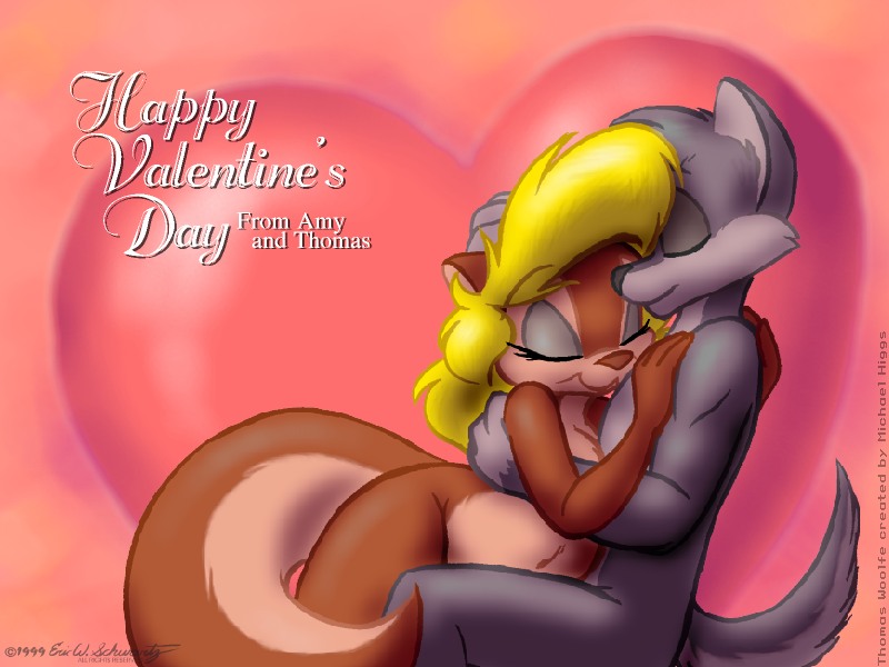 &hearts; amy_squirrel canine eric_schwartz female male nude pregnant rodent squirrel thomas_woolfe valentines_day wolf
