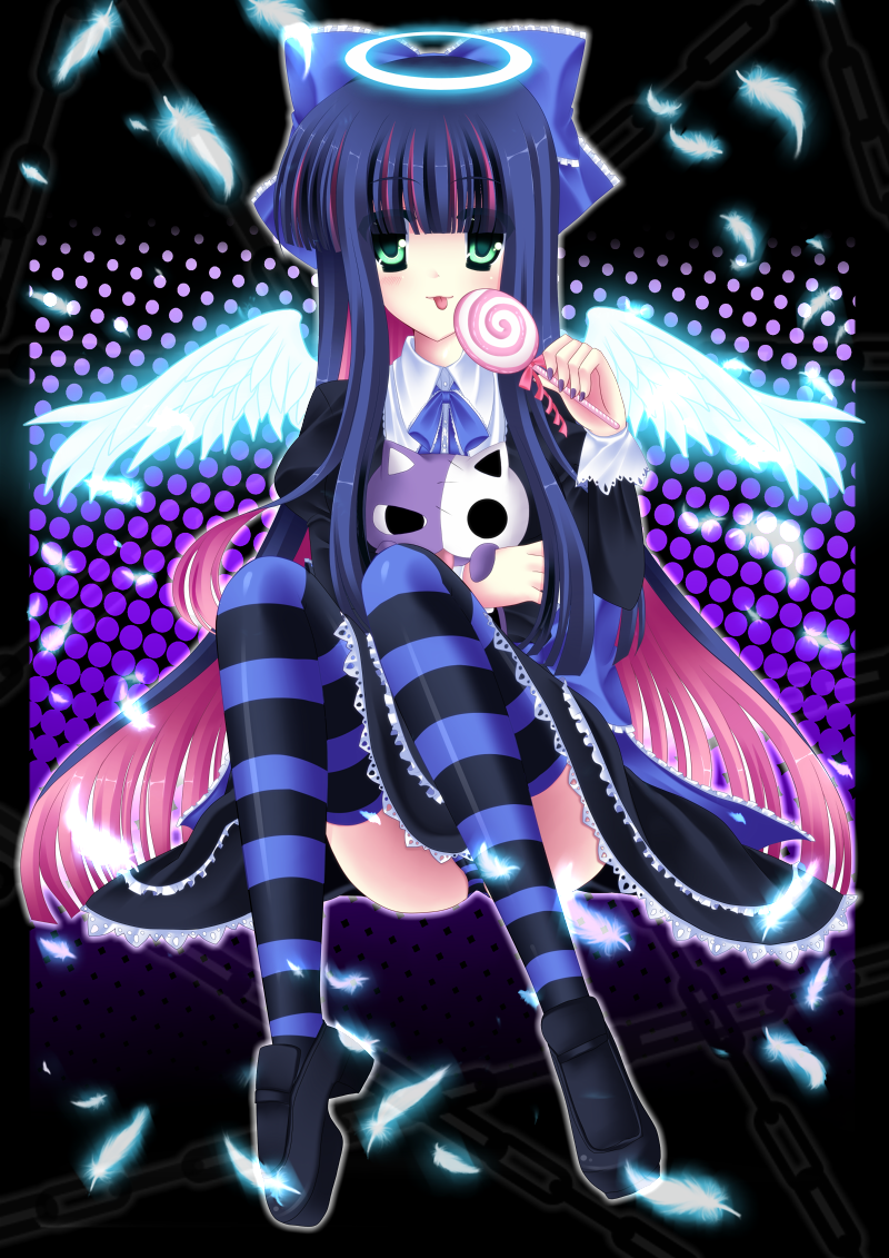 angel candy food halo panty_&amp;_stocking_with_garterbelt stocking_(character) stocking_(psg) wings