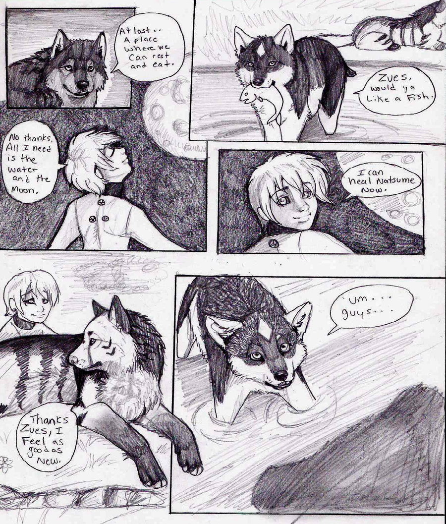 comic coop coop_(character) dialog dialogue greyscale mammal monochrome natsume natsumewolf oz rikku text wolf wolf's_rain wolf's_rain_next_generation wolfs_rain wolfs_rain_next_generation