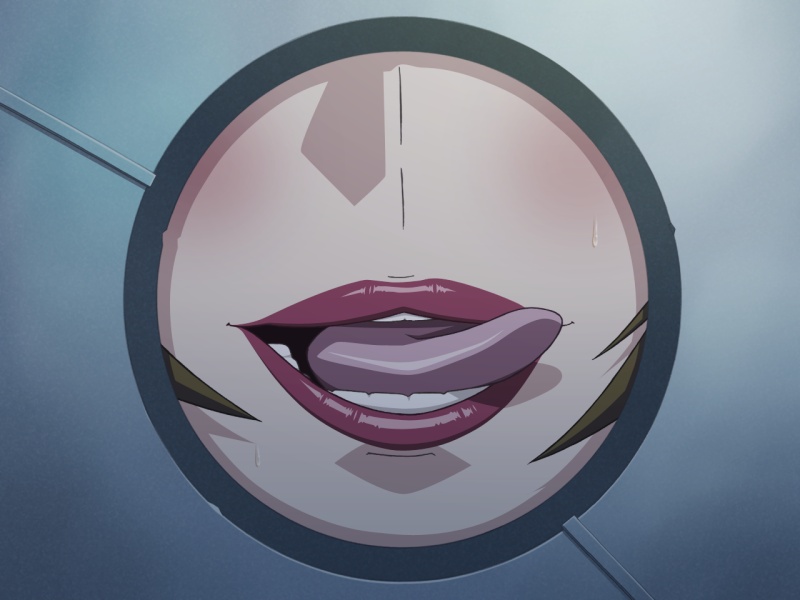 blush game_cg glory_hole gloryhole gundam gundam_seed human_toilet indoors licking_lips lip_licking lips lipstick lost_rarities makeup naughty_face public_use solo soul_foundation sweat takapiko talia_gladys tongue tongue_out