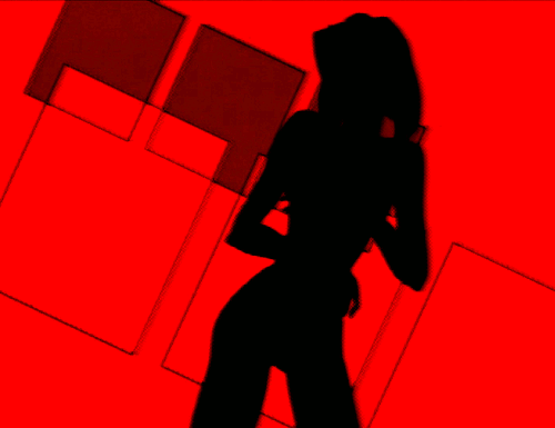 animated animated_gif cowboy_bebop dancing faye_valentine lowres non-web_source silhouette