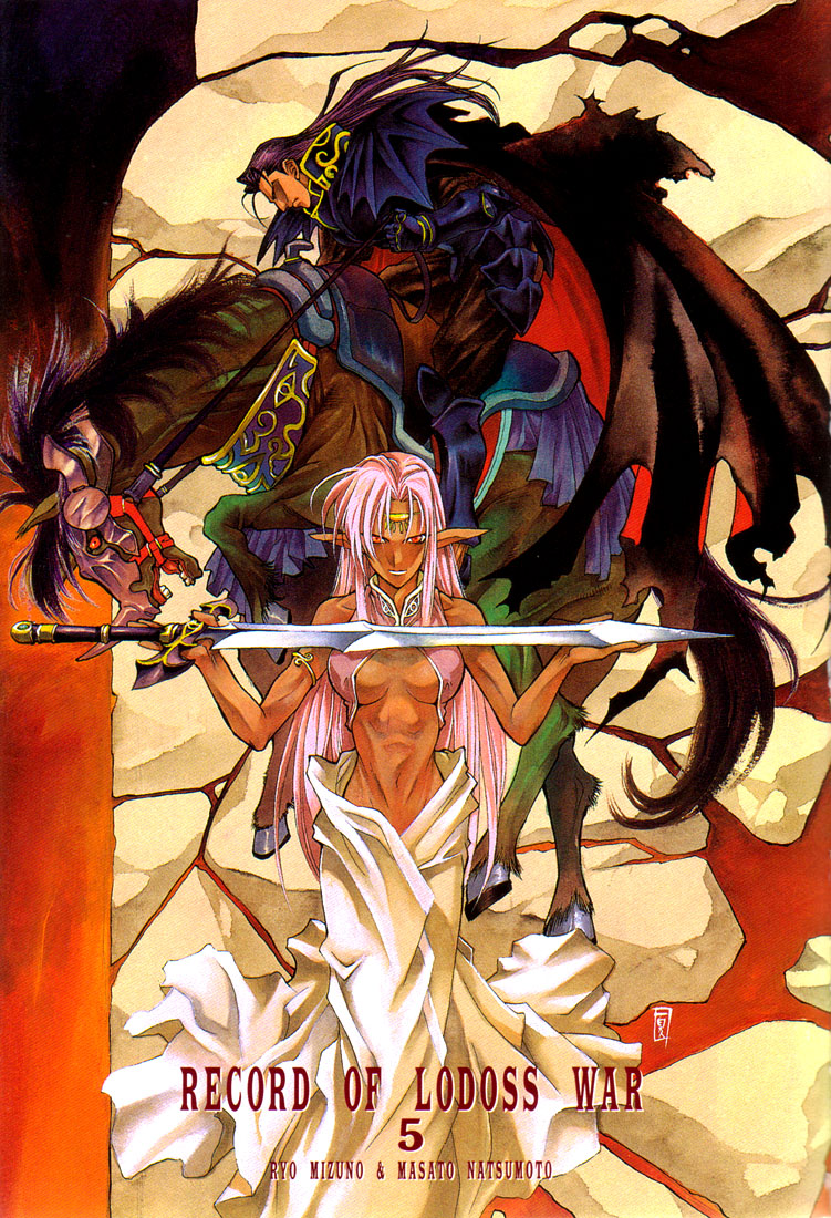 1girl animal armlet armor artist_name ashram breasts breasts_apart circlet cloak cloth copyright_name dark_elf dark_skin elf horse large_breasts lipstick long_hair makeup natsumoto_masato non-web_source official_art open_clothes pink_hair pirotess pointy_ears profile record_of_lodoss_war red_eyes riding saddle scan shaded_face sword toned weapon white_lipstick