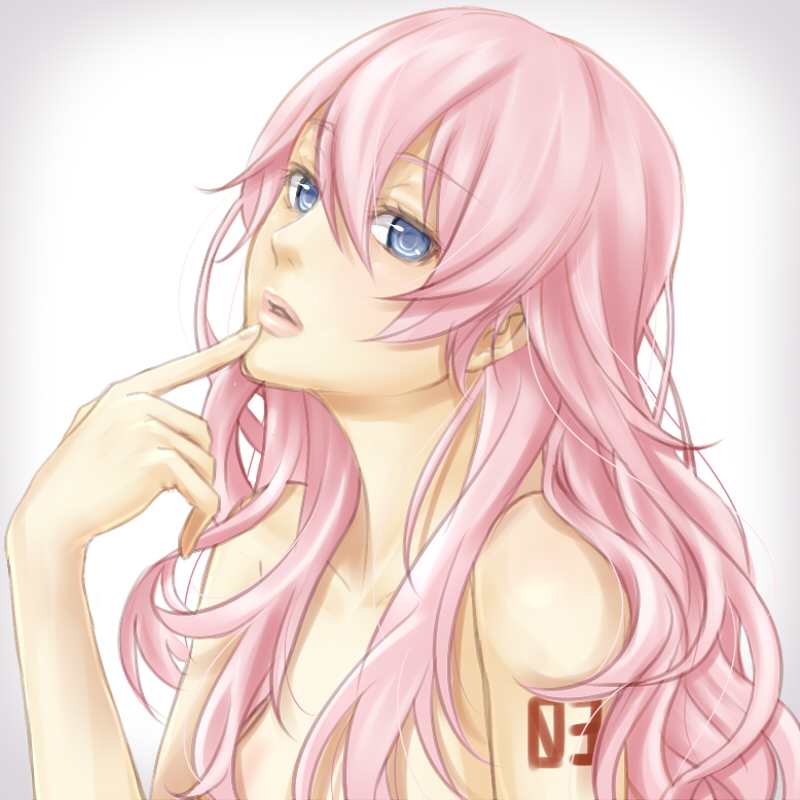 bad_id bad_pixiv_id blue_eyes lips long_hair masami_chie megurine_luka pink_hair solo upper_body vocaloid