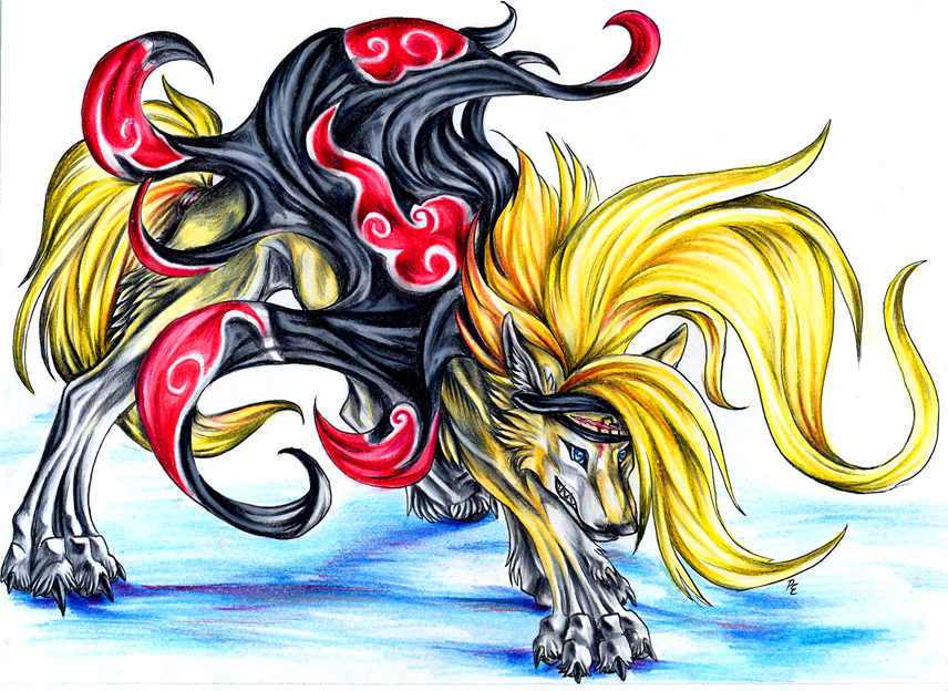 akatsuki canine deidara naruto pearleden solo unusual_coloring wolf