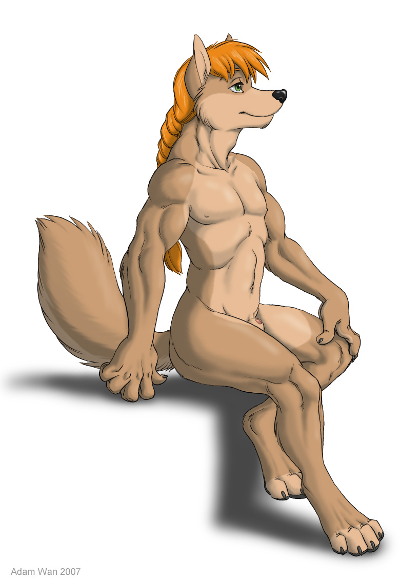 adam_wan canine colorized male nude sheath solo zaush_(character)