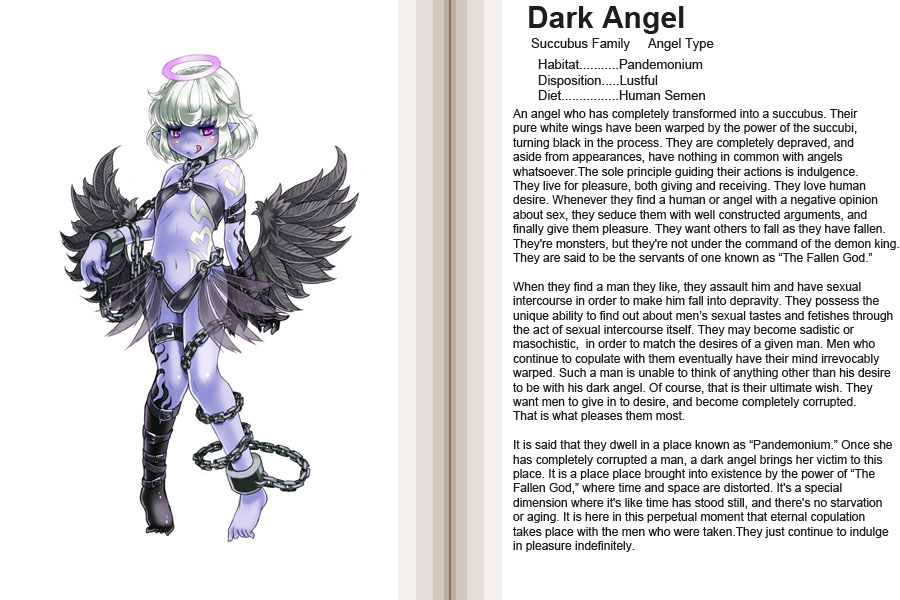 angel chains halo kenkou_kurosu monster_girl_profile solo wings