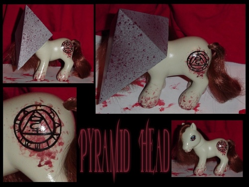 blood feral for_a_head guro my_little_pony photo pyramid_head real