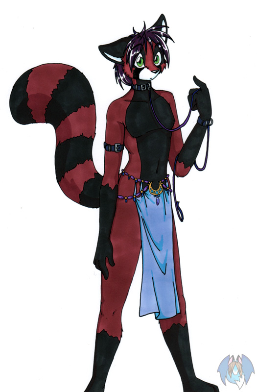 collar leash male red_panda reverse_countershading slave solo tierafoxglove