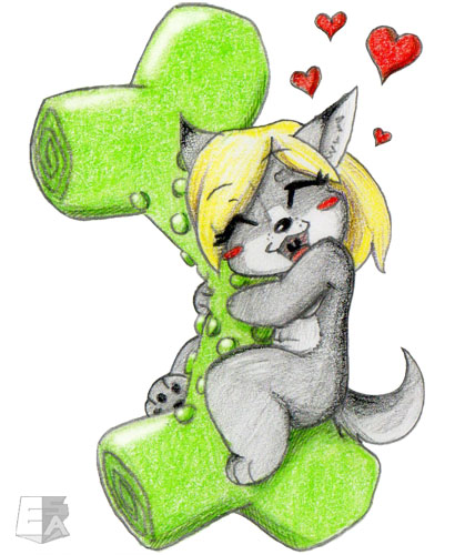 &hearts; blush bone canine cute dog esartist female grab happy hug husky love nude pencils rubber solo studded toy