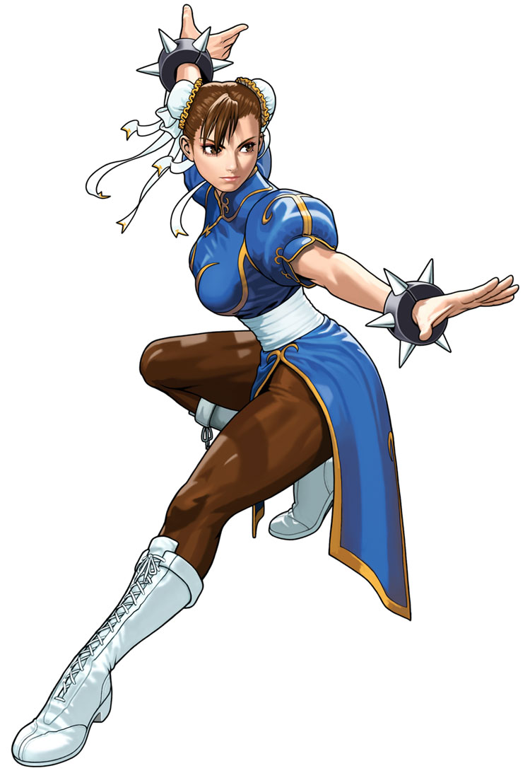 boots bracelet brown_eyes brown_hair bun_cover china_dress chinese_clothes chun-li double_bun dress jewelry mori_toshiaki official_art pantyhose pelvic_curtain sash short_hair short_sleeves solo spiked_bracelet spikes street_fighter tatsunoko_vs_capcom