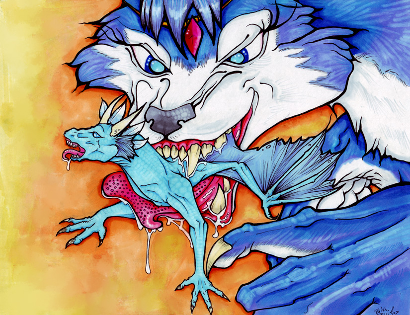 canine dragon drool feral fishyboner fox hida krystal micro saliva scalie star_fox tongue video_games vore