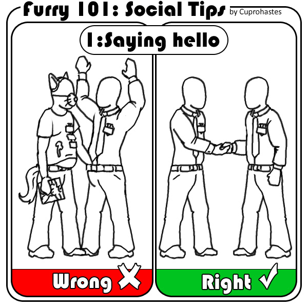 comic cuprohastes furry_lifestyle hand_in_pants hands_up line_art shaking_hands social_tips the_more_you_know
