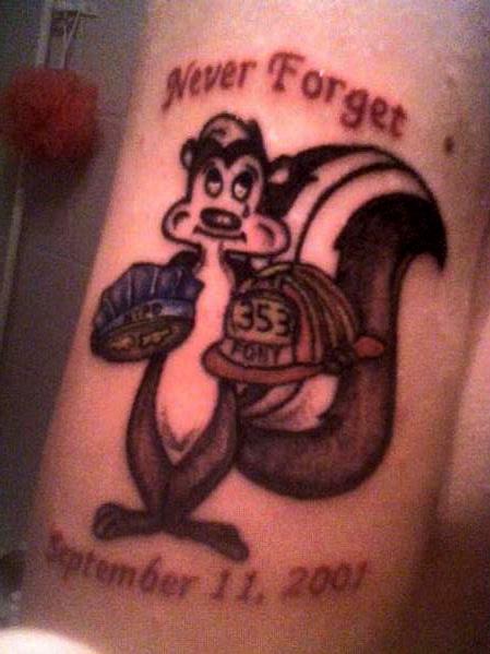 crying human never_forget pepe_le_pew photo real skunk taking_it_way_too_far tattoo tears what