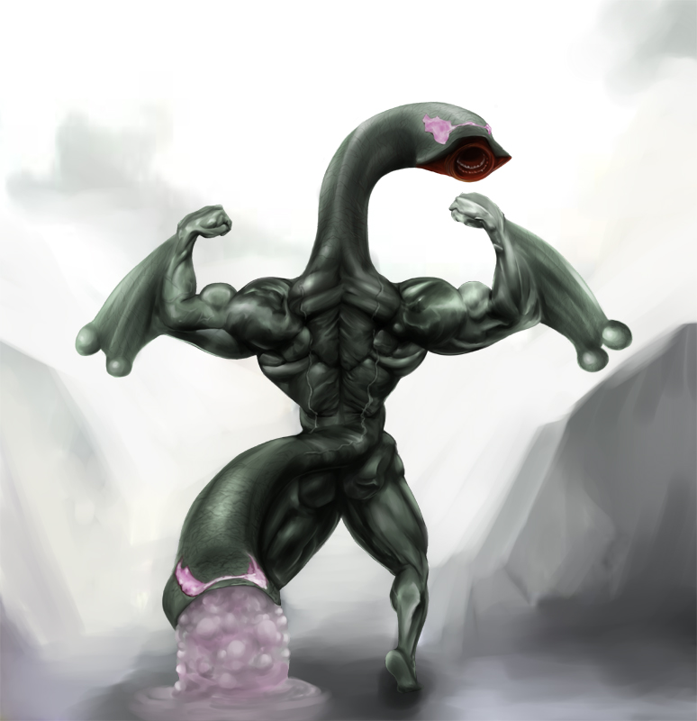 capcom egg_laying gigginox monster monster_hunter muscle muscles what