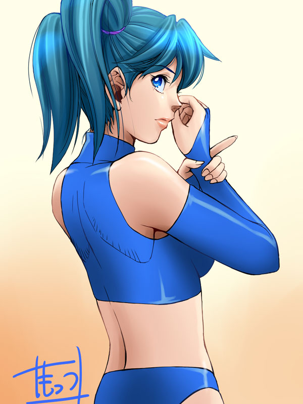 bad_id bad_pixiv_id blue_eyes blue_hair mots original short_twintails solo twintails