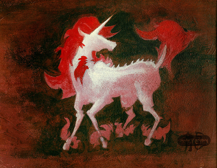 equine female feral hooves red solo unicorn white whiteafi