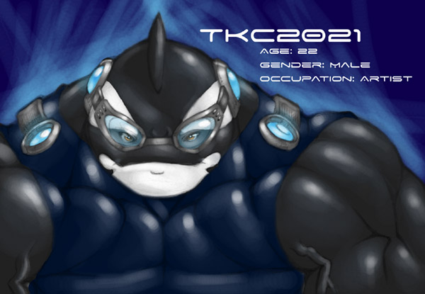 brown_eyes cetacean goggles looking_at_viewer male marine muscles orca skintight solo tkc2021