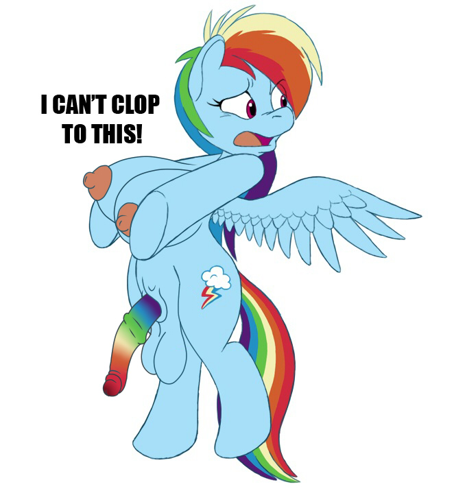 balls big_breasts blue_body breasts cutie_mark cyan_body dialog dialogue dickgirl english_text equine feral friendship_is_magic herm horse huge_breasts intersex mammal my_little_pony nipples open_mouth pegasus penis plain_background pony rainbow rainbow_dash_(mlp) rainbow_penis solo text unknown_artist what white_background wings