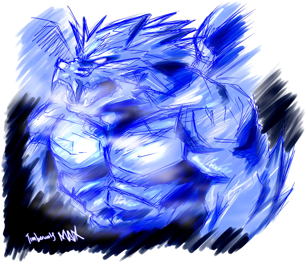 blue_eyes dragon fangs horns male muscles reptile scalie solo timberwolfmax wings