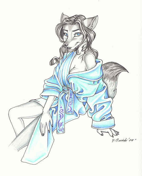 bathrobe canine female ladyjeboah solo wolf