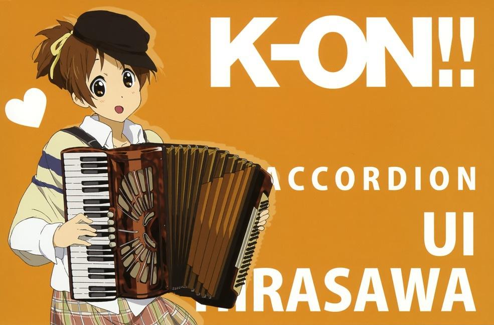 accordion artist_request casual hat hirasawa_ui instrument jpeg_artifacts k-on! solo
