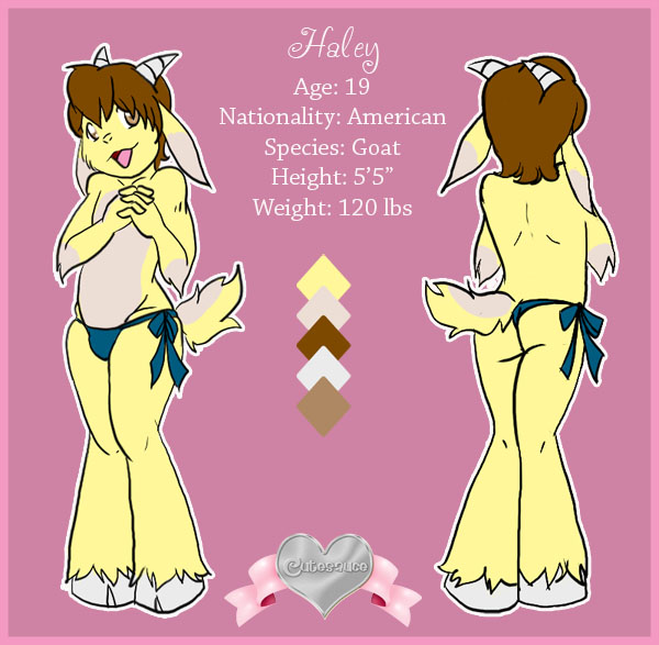 bulge butt catfiddle crossdressing cute cutesauce feminine girly goat hair haley looking_at_viewer male model_sheet short_hair solo standing tail thighs thong underwear wide_hips