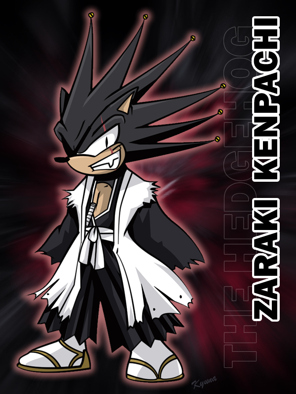 bleach male parody shadow_the_hedgehog sonic sonic_the_hedgehog zaraki_kenpachi