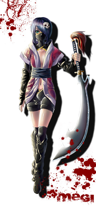 bleach blood katen_kyokotsu short_hair sword weapon zanpakuto_spirit