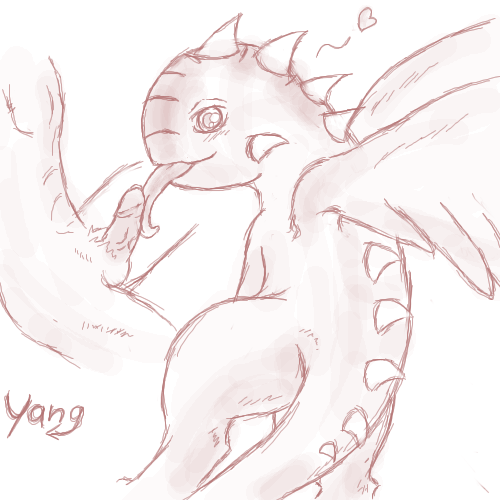 dragon oekaki scalie sketch wings yang
