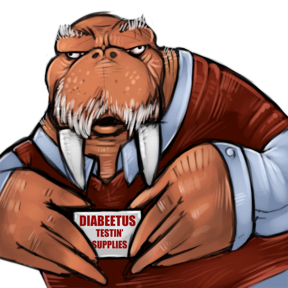 diabeetus grey_hair hair male meme plain_background solo tojo_the_thief tusks uncanny_resemblance vest wall_eyed walleyed walrus white_background wilford_brimley