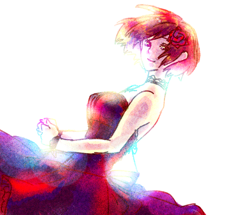 artist_request breasts dress large_breasts meiko red smile solo vocaloid