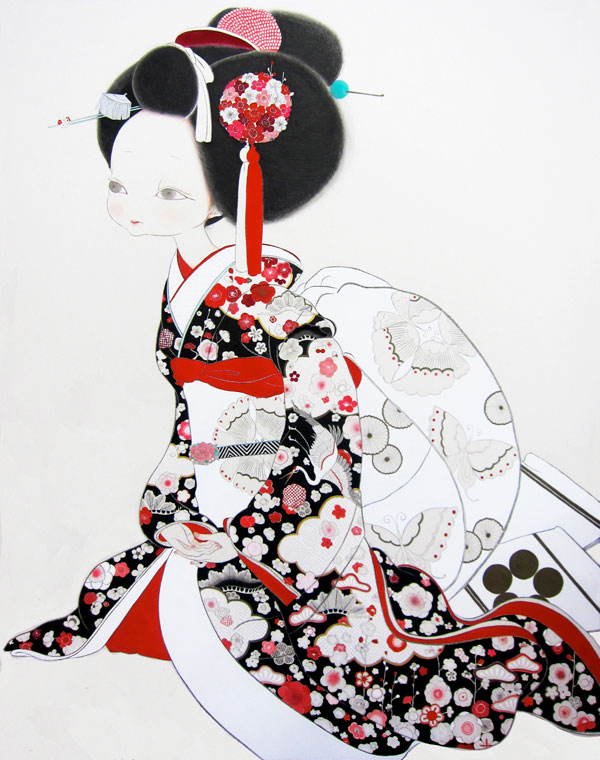 hair_ornament japanese_clothes kimono makita_haruka original solo