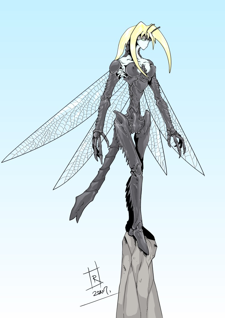 dragonfly fantasy female insect reho solo wings