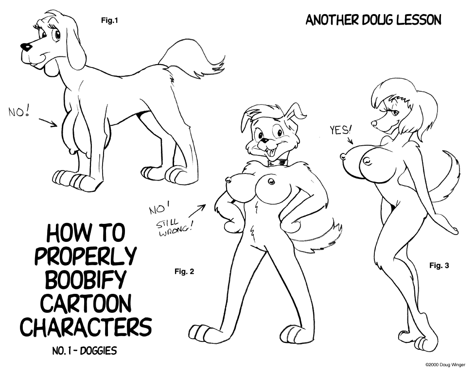 anthro breasts canine cute dog doug_winger educational female feral how_to_draw model_sheet toony wingerize