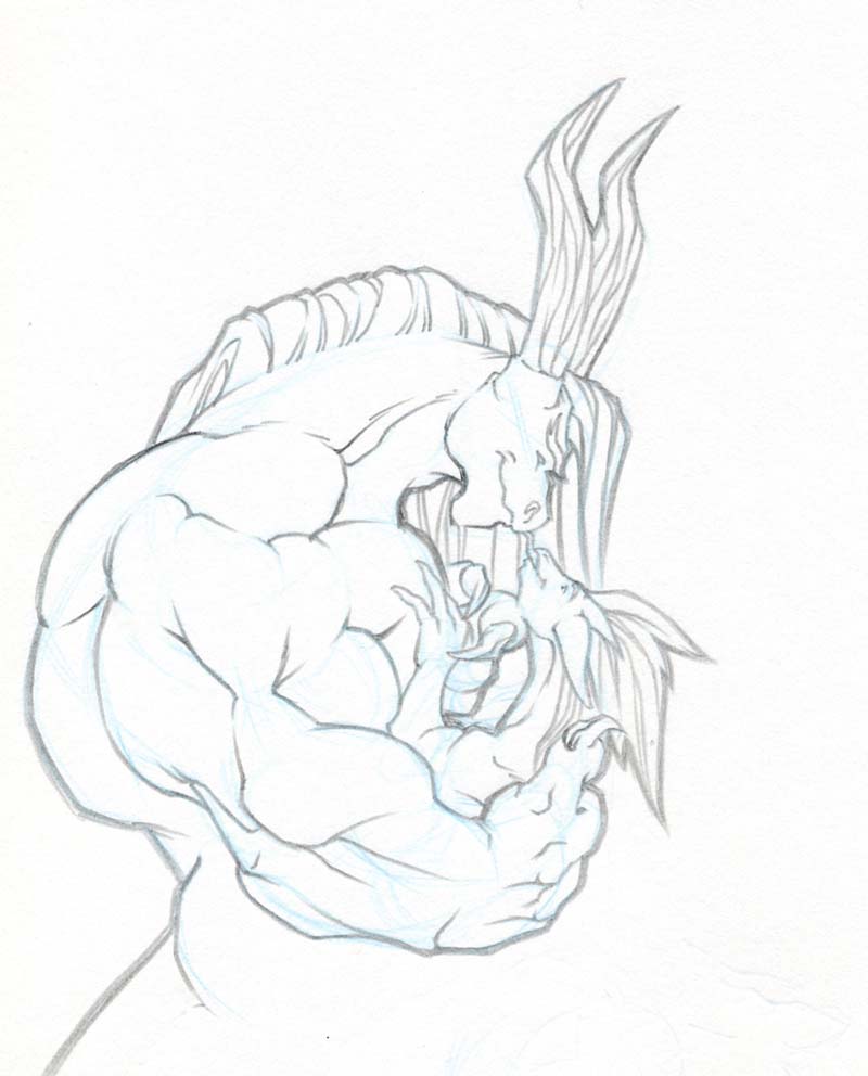 claws dragon gay grin horns licking male muscles nude scalie size_difference sketch standing tkc2021 tongue