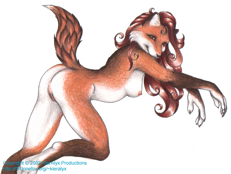 2002 breasts canine female fox kierstal nude pussy raised_tail side_boob solo tail