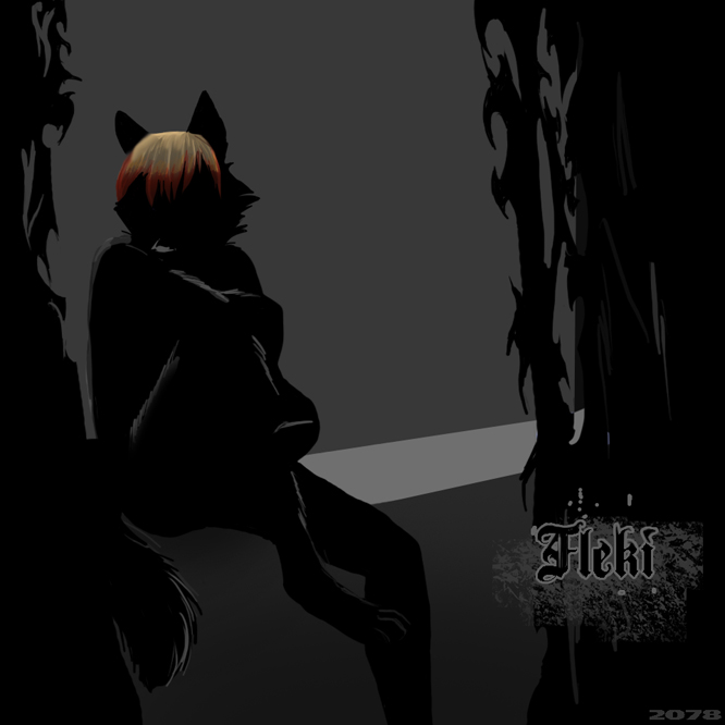 canine female fleki koul silhouette solo wolf